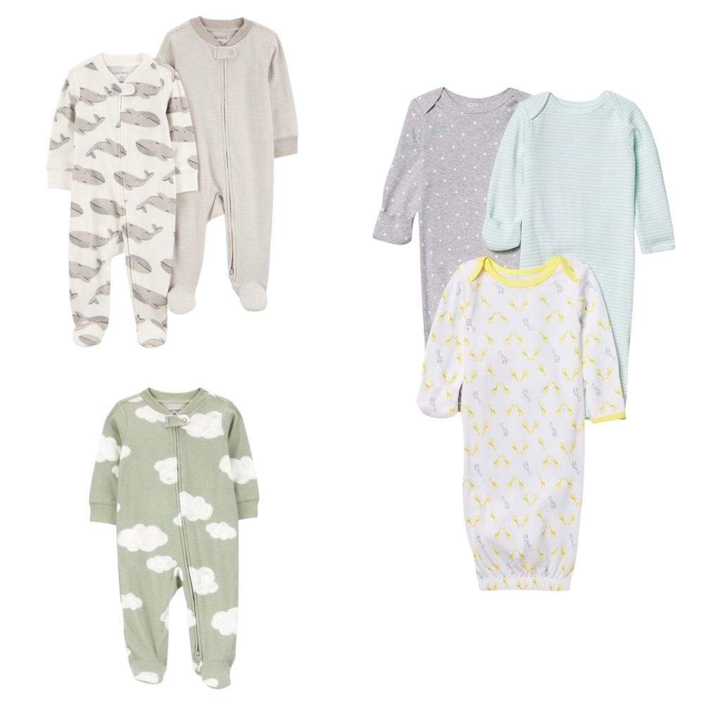 Gently Used Carter’s Newborn Unisex Clothing Bundle (6 Pieces)